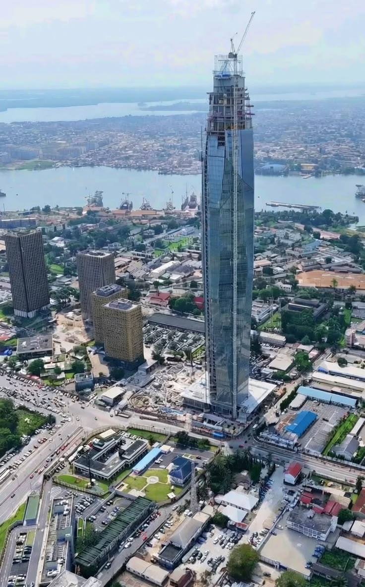 Vue aérienne d'Abidjan